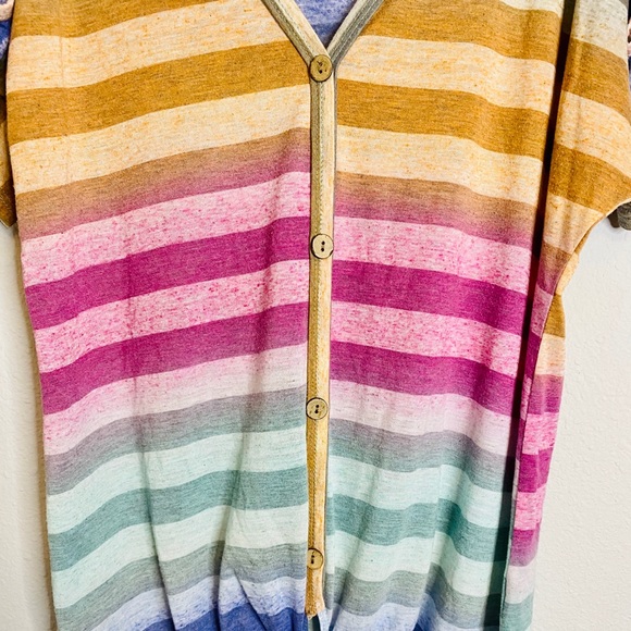 💜First Love- Rainbow Top Button & Front Tie L - Picture 7 of 11